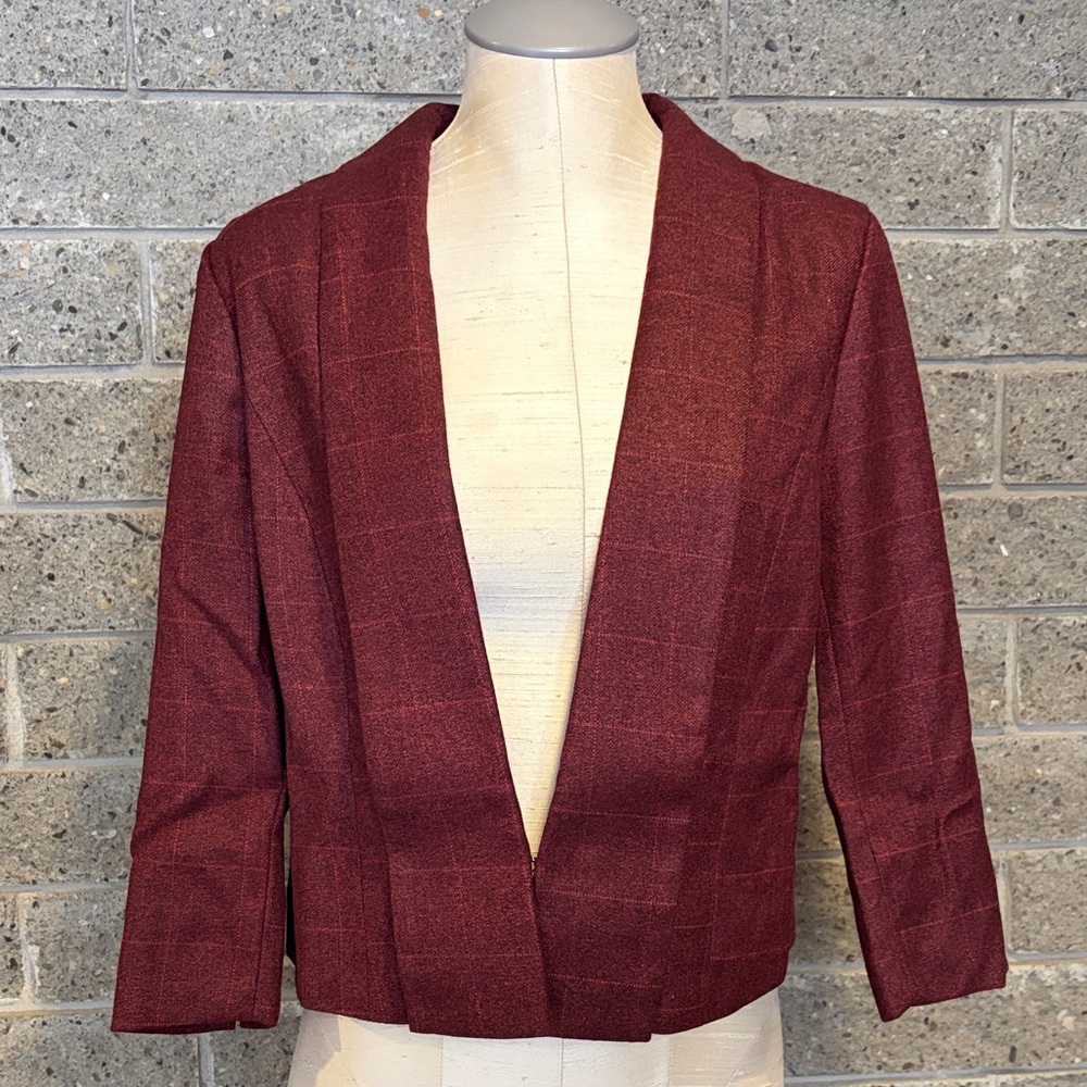 Alice’s pig Maroon Checkered Blazer “Bonnie’s Blazer”